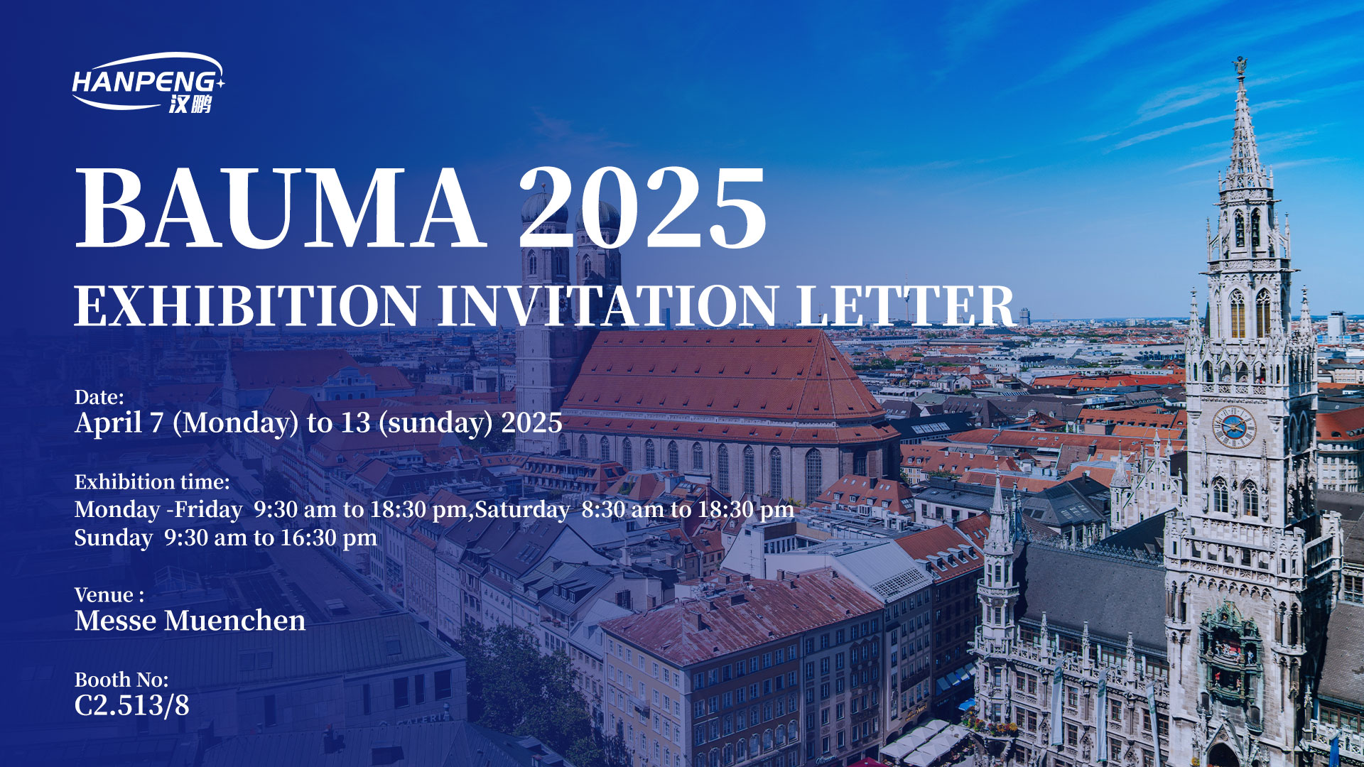 Hanpeng vas vabi na Bauma München 2025 v Nemčiji