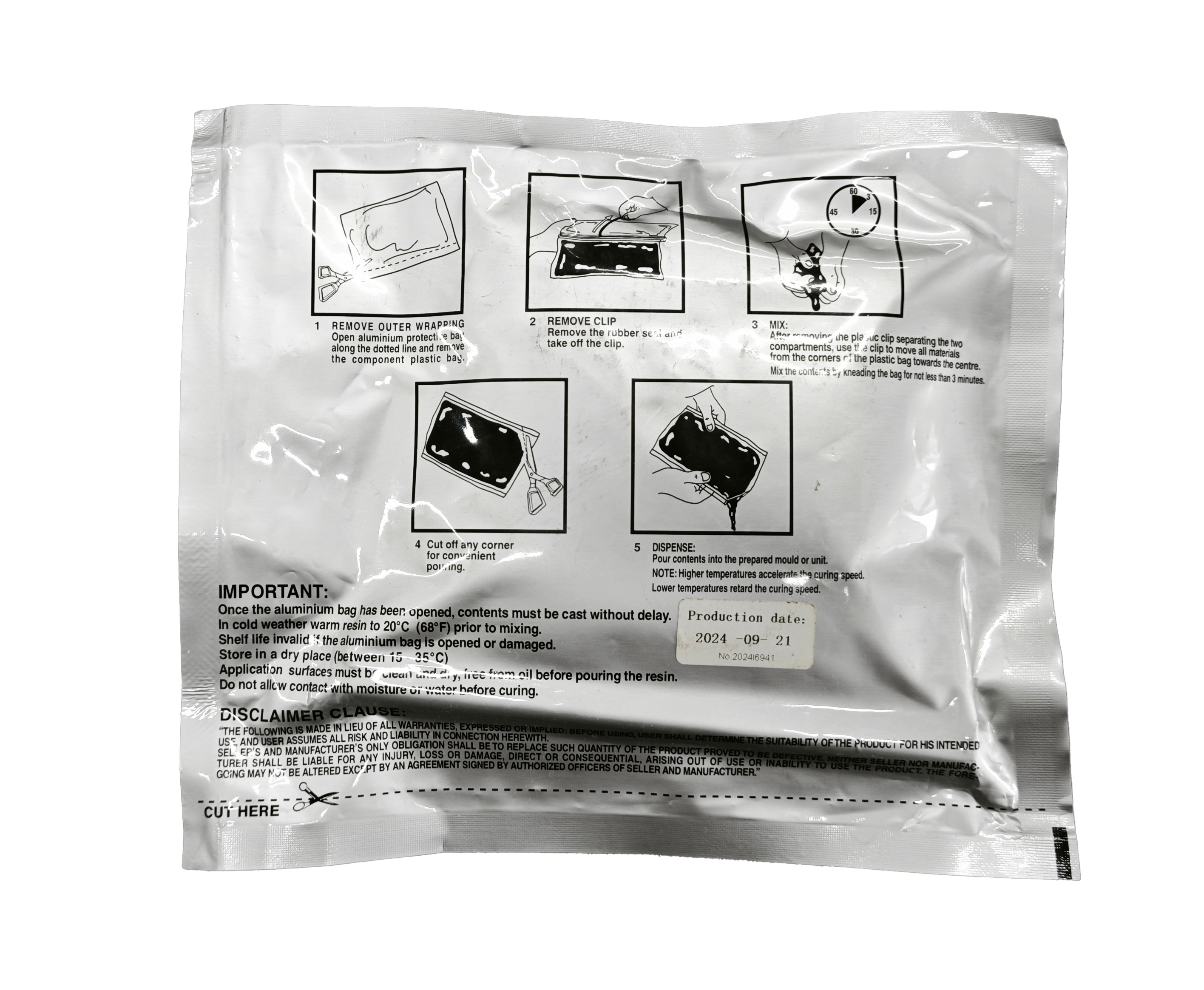 緊急輸送帶橡膠養護樹脂 - RapidFix 2 - 部分